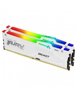 Kingston Technology FURY Beast 32 Go 5600 MT/s DDR5 CL40 DIMM (Kits de 2) White RGB XMP
