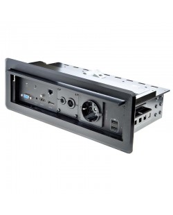 StarTech.com Boîtier de connexion escamotable pour table de réunion - Audio, vidéo, alimentation et gestion des câbles