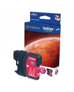 Brother Cartouche d'encre LC1100HYM originale à haut rendement – Magenta