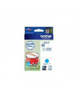 Brother LC22UC - Cartouche d'encre originale à très haut rendement – Cyan