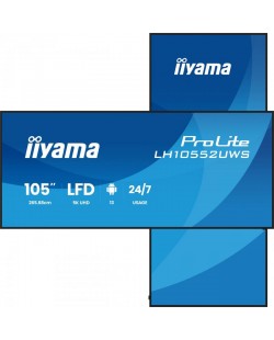 iiyama LH10552UWS-B1AG Écran d'affichage dynamique En forme de kiosk 2,66 m (104.6") Wifi 500 cd/m² UltraWide 5K HD Intégré
