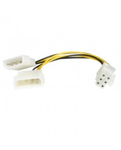 StarTech.com Câble adaptateur d'alimentation LP4 vers carte graphique PCI Express à 6 broches de 15 cm - M/M