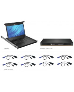Vertiv Avocent 8 Ordinateur(s) - 47 cm (18,5") LED - UXGA - 1600 x 1200 - 16:9Port PS / 2USBVGA - Clavier - Pavé tactile - 120