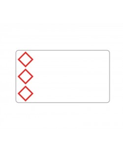 Brother LTZ12055F3PI étiquette auto-collante Rectangle Blanc, Rouge