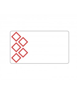 Brother LTZ12075F5PI étiquette auto-collante Rectangle Blanc, Rouge