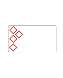 Brother LTZ12105F4PI étiquette auto-collante Rectangle Blanc, Rouge