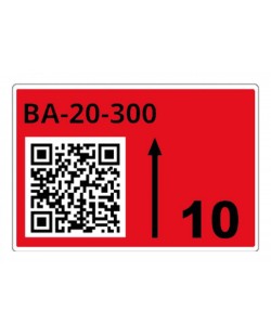 Brother LTZ14055FQR étiquette auto-collante Rectangle Rouge