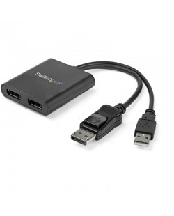StarTech.com Répartiteur DisplayPort 1.2 à Deux Moniteurs, Adaptateur Multi-Moniteur DisplayPort vers 2x DP, Hub MST Double po