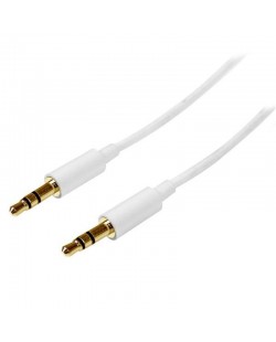 StarTech.com Câble Audio Stéréo Mini-Jack 3.5mm Slim de 2 m - Mâle/Mâle - Blanc