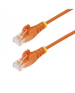 StarTech.com Câble Ethernet CAT6 Orange Fin de 1m, Sans Accroc, 100W PoE, UTP, LSZH, Fil de Cuivre Pur 28AWG, Cordon Patch Rés