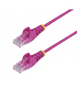 StarTech.com Câble Ethernet CAT6 Rose Fin de 10m, Sans Accroc, 100W PoE, UTP, LSZH, Fil de Cuivre Pur 28AWG, Cordon Patch Rése