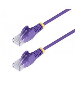 StarTech.com Câble Ethernet CAT6 Violet Fin de 10m, Sans Accroc, 100W PoE, UTP, LSZH, Fil de Cuivre Pur 28AWG, Cordon Patch Ré