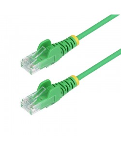 StarTech.com Câble Ethernet CAT6 Vert Fin de 5m, Sans Accroc, 100W PoE, UTP, LSZH, Fil de Cuivre Pur 28AWG, Cordon Patch Résea