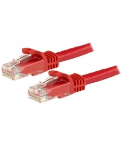 StarTech.com Câble réseau Cat6 Gigabit UTP sans crochet de 15m - Cordon Ethernet RJ45 anti-accroc - M/M - Rouge