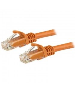 StarTech.com Câble réseau Cat6 Gigabit UTP sans crochet de 1 m - Cordon Ethernet RJ45 anti-accroc - M/M - Orange
