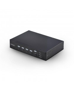 StarTech.com Switch KVM DisplayPort à 4 Ports avec Fonction Mouse Roaming et Multi-View / Picture-in-Picture, 4K 60 Hz, Hub USB