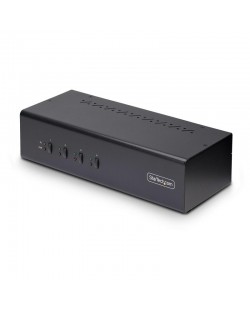 StarTech.com Switch KVM 4 Ports DisplayPort pour Deux Moniteurs, KVM 4K 60Hz, 2 Ports USB 5Gbps, 2 Ports USB 2.0 HID, Commutateu