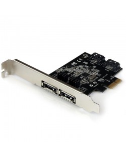 StarTech.com Carte contrôleur PCI Express avec 2 ports SATA III interne et 2 ports eSATA externe