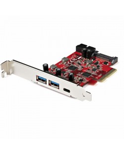 StarTech.com Carte PCI Express USB 5 Ports - Carte PCIe USB 3.2 Gen 2 (10Gbps) avec 1x USB-C & 2x USB-A - 1x IDC 2 Ports (Extens