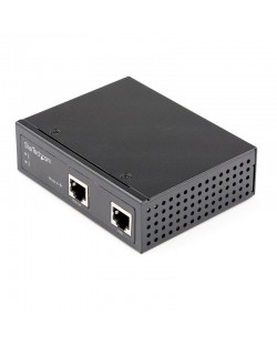 StarTech.com Injecteur PoE Gigabit Industriel 30W - 802.3at PoE+ Midspan 48V-56V CC DIN Rail - Injecteur Power Over Ethernet / -