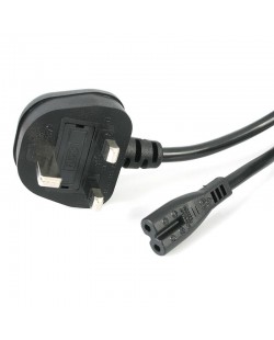 StarTech.com Cordon d'alimentation bipolaire pour UK BS1363 vers C7 de 1m pour ordinateur portable - M/F - Noir