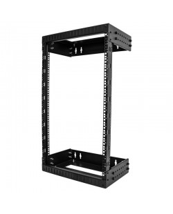 StarTech.com Rack Réseau Mural 18U à 2 Montants, Rack Serveur 19" à Cadre Ouvert avec Profondeur Ajustable, Rack de Données