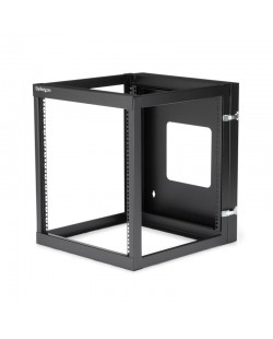 StarTech.com Rack Réseau Mural à Charnières 4 Montants 12U, Rack 19" à Cadre Ouvert avec Profondeur de Montage de 50,2cm, Ra