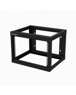 StarTech.com Rack Réseau Mural 6U à 2 Montants, Rack Serveur 19" à Cadre Ouvert, Profondeur 18", Rack de Données Mural pour