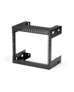 StarTech.com Rack Réseau Mural 8U à 2 Montants, Rack Serveur 19" à Cadre Ouvert, Profondeur 12", Rack de Données Mural pour