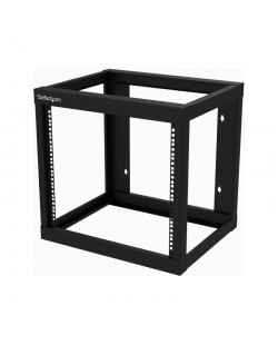 StarTech.com Rack Réseau Mural 9U à 2 Montants, Rack Serveur 19" à Cadre Ouvert, Profondeur 18", Rack de Données Mural pour