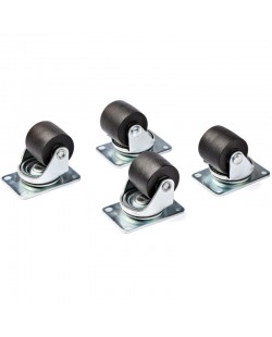 StarTech.com Roulettes Robustes pour Rack/Cabinet Serveur - Set de 4 Roues Universelles M6 50mm - Roulettes Pivotantes de Rempla