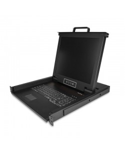 StarTech.com Console KVM en Rack - KVM VGA à port Unique avec Écran LCD 17" pour Rrack de Serveur - Tiroir KVM LCD 1U Universe