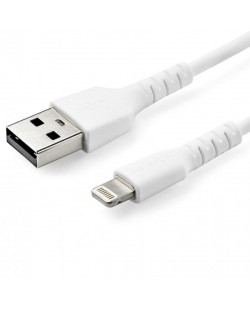 StarTech.com Câble USB-A vers Lightning Blanc Robuste 1m - Câble de Charge/Synchronisation de Type A vers Lightning en Fibre A