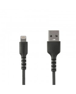 StarTech.com Câble USB-A vers Lightning Noir Robuste 2m - Câble de Charge/Synchronisation de Type A vers Lightning en Fibre Ar