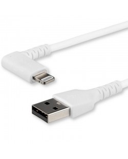 StarTech.com Câble USB-A vers Lightning Blanc Robuste 2m Coudé à 90° - Câble de Charge/Synchronisation USB Type A vers Ligh