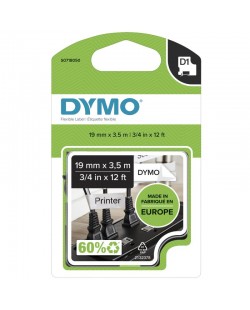 DYMO D1 étiquettes nylon flexible autocollantes authentiques | rouleau de 12 mm x 3,5 m | impression en noir sur fond blanc | p