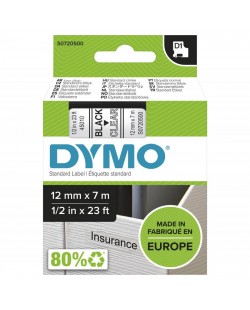DYMO D1 étiquettes autocollantes authentiques | impression en noir sur fond clair | 12 mm x 7 m | pour étiqueteuses LabelManag