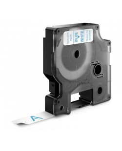 DYMO D1 - Standard Étiquettes - Bleu sur transparent - 12mm x 7m