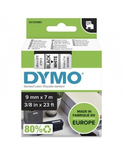 DYMO D1 étiquettes autocollantes authentiques | 9 mm x 7 m | impression en noir sur fond blanc | pour étiqueteuses LabelManage