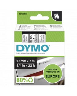 DYMO D1 étiquettes autocollantes authentiques de hautes performances en polyester | 19mm x 7m | 19mm | impression en noir sur f