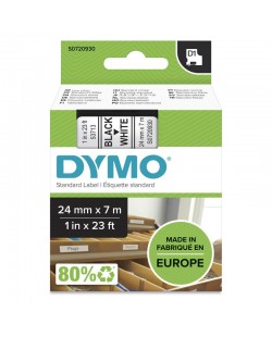 DYMO D1 étiquettes autocollantes authentiques | impression en noir sur fond blanc | 24 mm x 7 m | pour étiqueteuses LabelManag