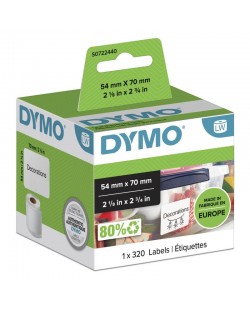 DYMO LW étiquettes autocollantes authentiques polyvalentes | 54 mm x 70 mm | rouleau de 320 étiquettes faciles à décoller |