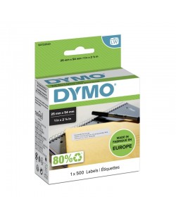 DYMO LW étiquettes de retour autocollantes | 25 mm x 54 mm | rouleau de 500 étiquettes faciles à décoller | pour les étique