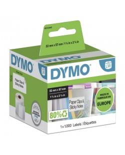 DYMO LW étiquettes autocollantes authentiques polyvalentes | 57 mm x 32 mm | rouleau de 1 000 étiquettes faciles à décoller
