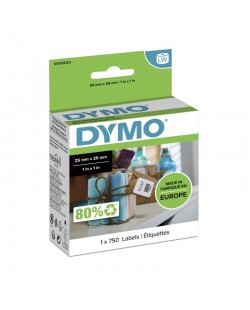 DYMO LW petites étiquettes autocollantes polyvalentes authentiques | 25 mm x 25 mm | rouleau de 750 étiquettes faciles à déc