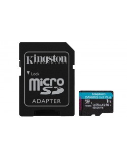 Kingston Technology Carte microSDXC Canvas Go Plus Gen4 200 Mo/s A2 U3 V30 1 To + adaptateur