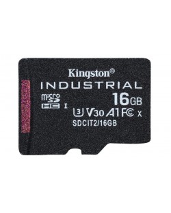 Kingston Technology Carte 16GB microSDHC Industrielle C10 A1 pSLC emballage individuel sans adaptateur