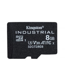 Kingston Technology Carte 8GB microSDHC Industrielle C10 A1 pSLC emballage individuel sans adaptateur