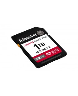 Kingston Technology 1TB Canvas React Plus SDXC UHS-II 280R/150W U3 V60 for Full HD/4K
