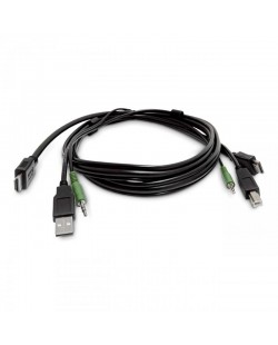 StarTech.com Câble KVM HDMI de 1,8 m, USB 2.0, Audio 3,5 mm, Câble Combiné Universellement Compatible pour Switch KVM, Confor